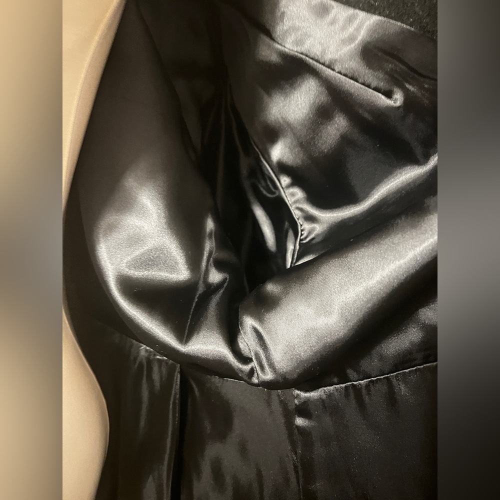Hannah Black Wool and Cashmere Coat with Real Fur Trim - Picture 5 of 7